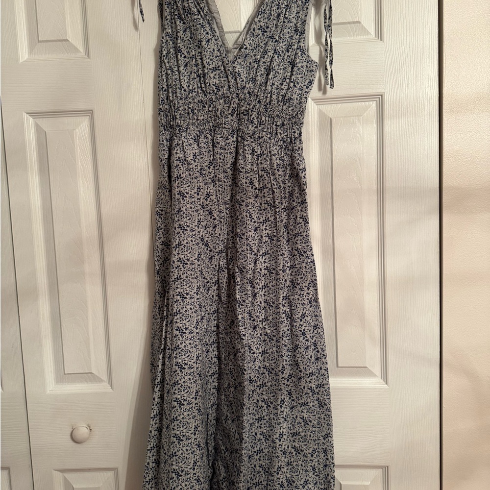 Madewell Blue Floral Maxi Dress